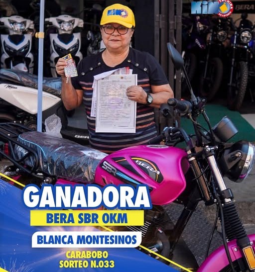 Ganador del sorteo: Moto 0Km prueba